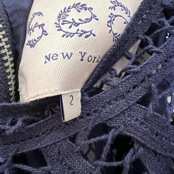 Sea New York Battenburg Navy Blue Lace Dress XS 2 - Picture 7 of 7